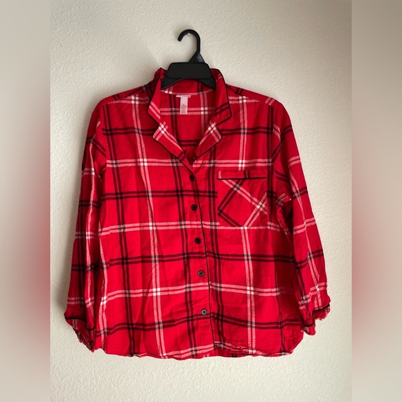 Wondershop Red Plaid Women's Pajama Top size XL - Picture 4 of 5